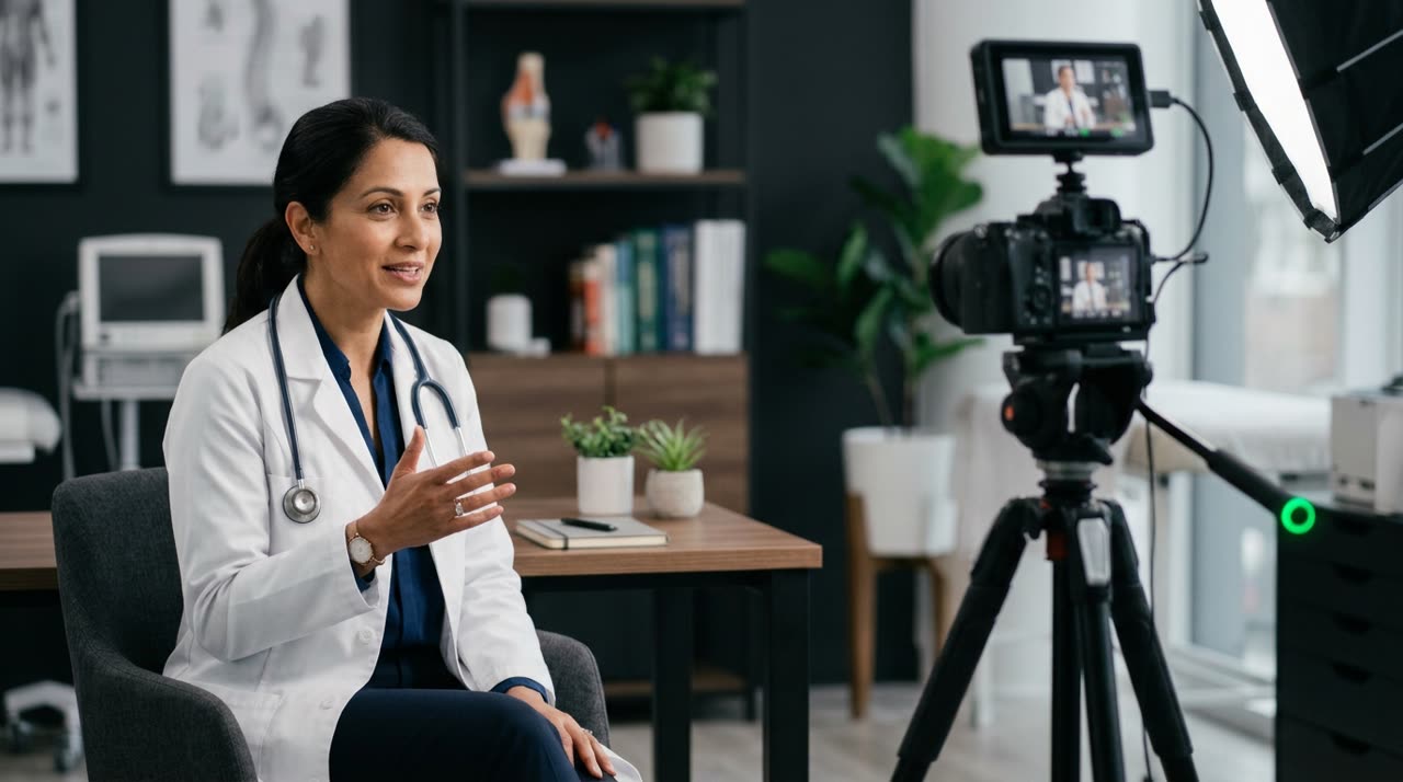 Cortes de vídeo para médicos e profissionais de saúde